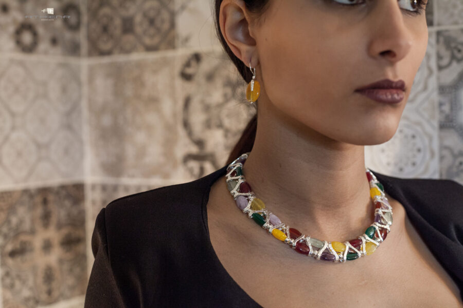 Positano - collana in argento naturale e pietre - immagine 2