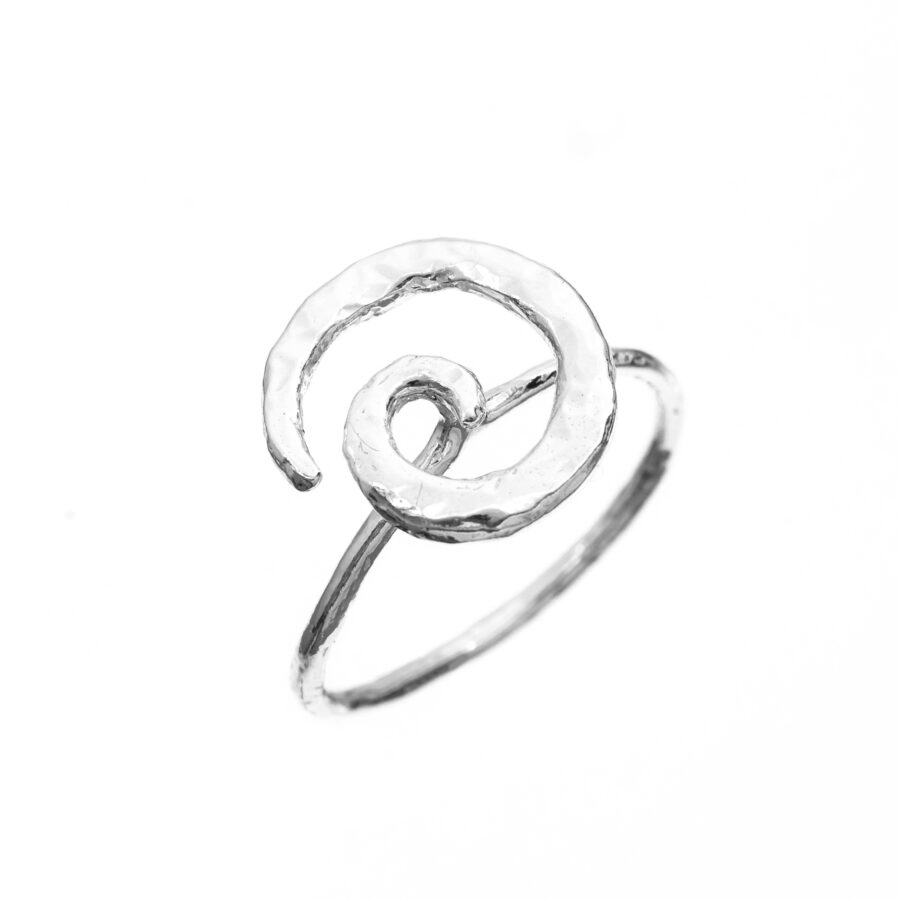 Twist - anello in argento naturale