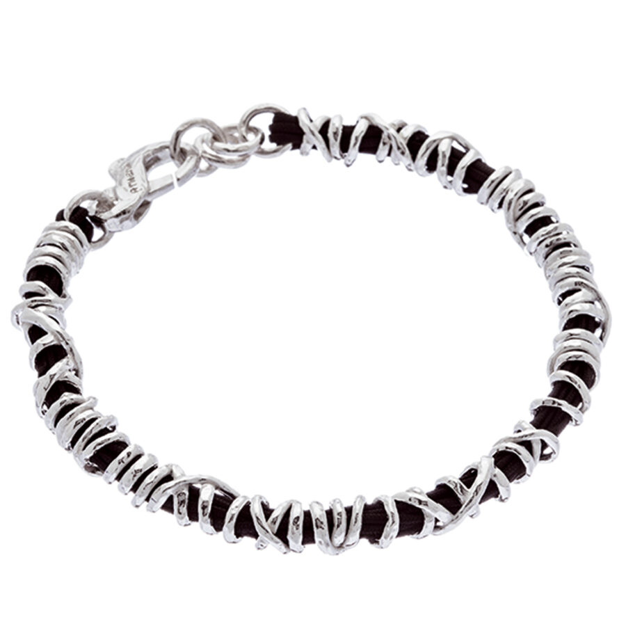 Soulman - bracciale uomo in argento naturale