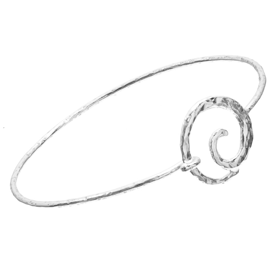 Twist - bracciale in argento naturale