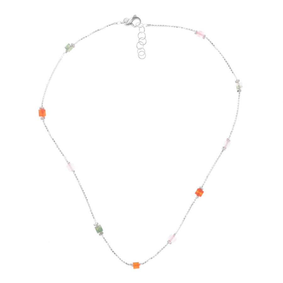 Antilla - collana in argento naturale e pietre