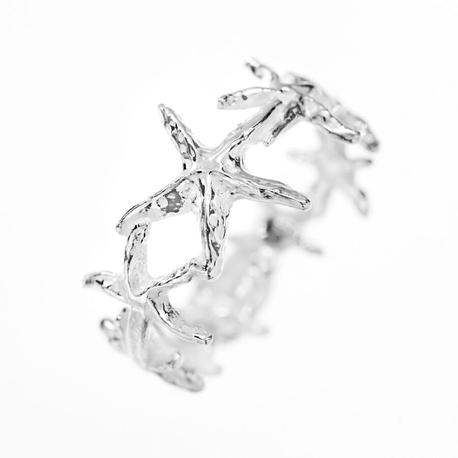 Oltremare - anello in argento naturale
