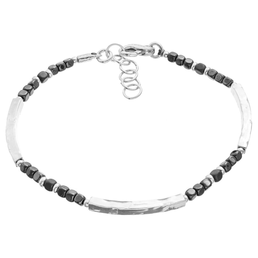 Soulman - bracciale in argento naturale e pietre