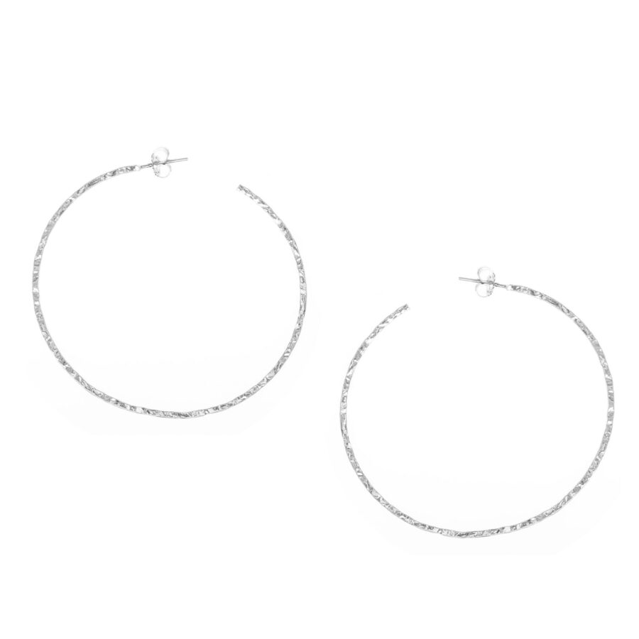 Circular - orecchini in argento naturale