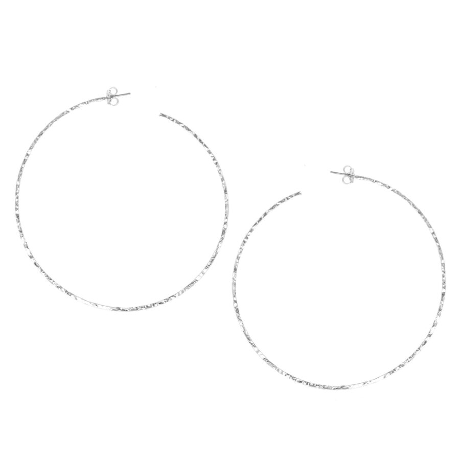 Circular - orecchini in argento naturale