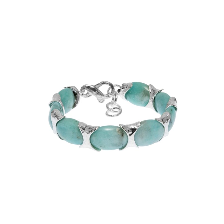 Positano - bracciale in argento naturale e pietre