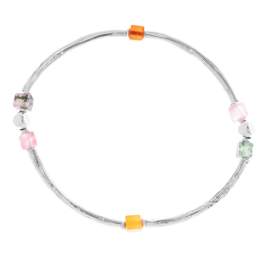 Antilla - bracciale in argento naturale e pietre