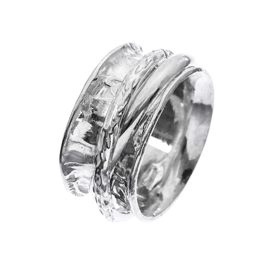 Absolute - anello in argento naturale e brunito