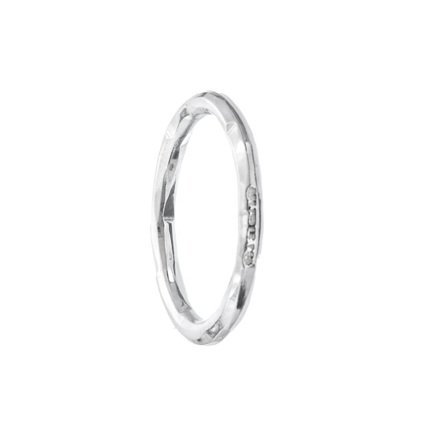 Circular - anello in argento naturale