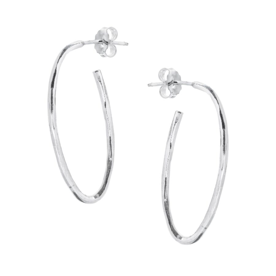 Circular - orecchini in argento naturale