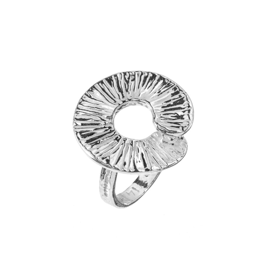 Virna - anello in argento naturale