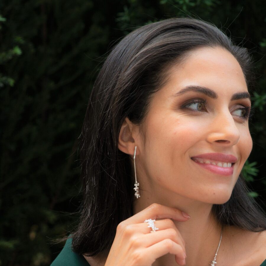 Greta - orecchini in argento naturale - immagine 2