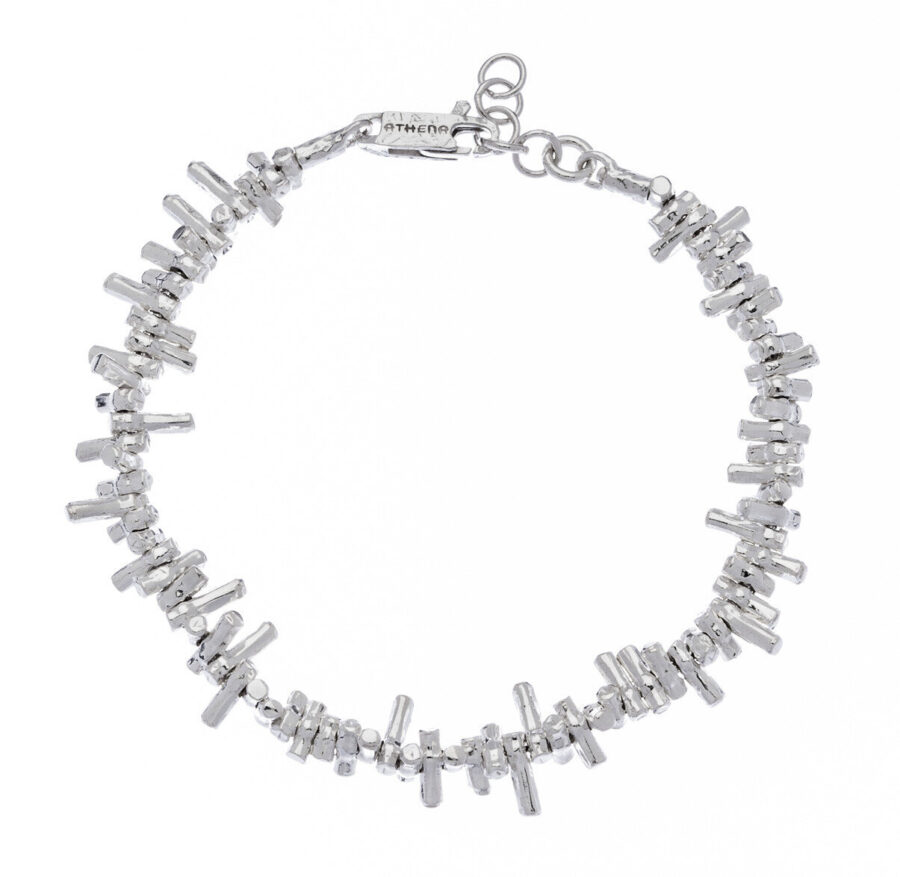 Greta - bracciale in argento naturale
