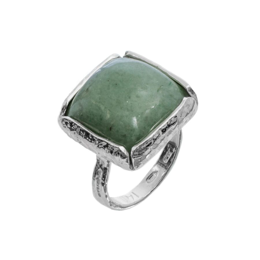 Mediterranea - anello in argento naturale e pietra