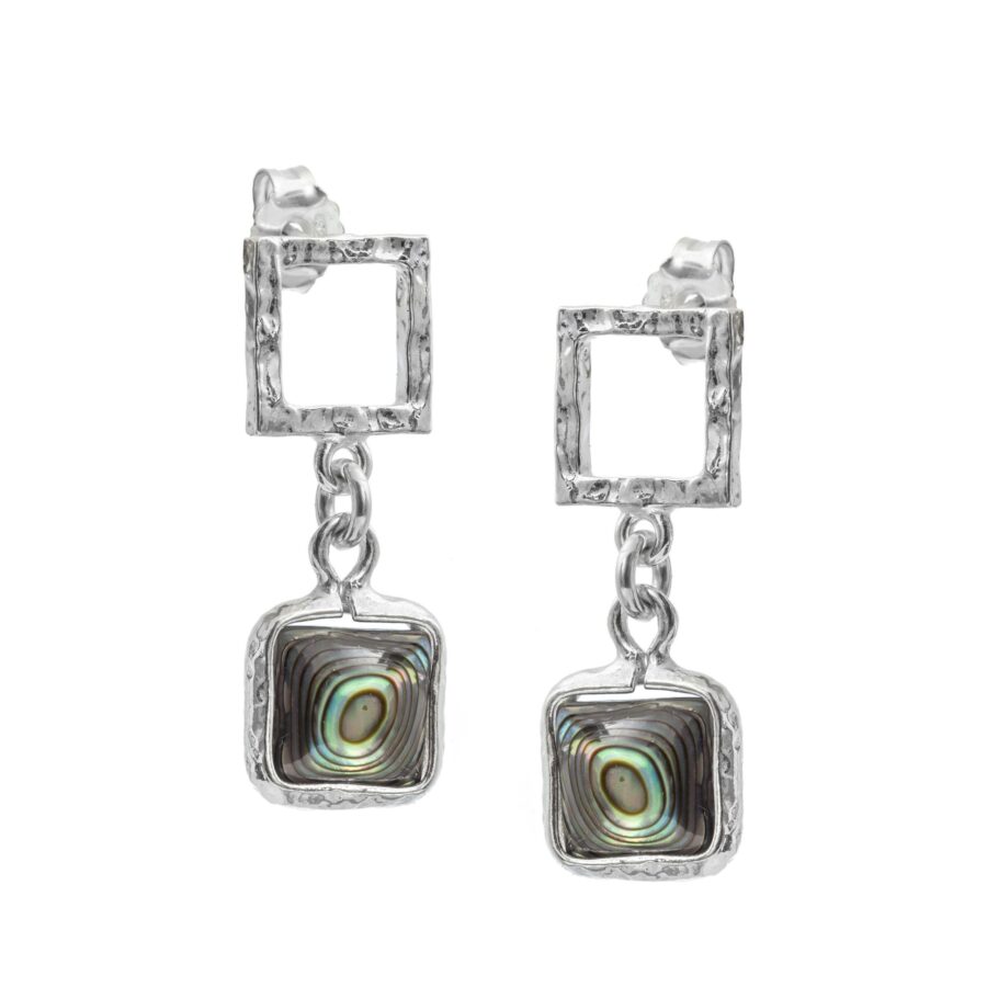Abissi - orecchini in argento naturale e conchiglie haliotis