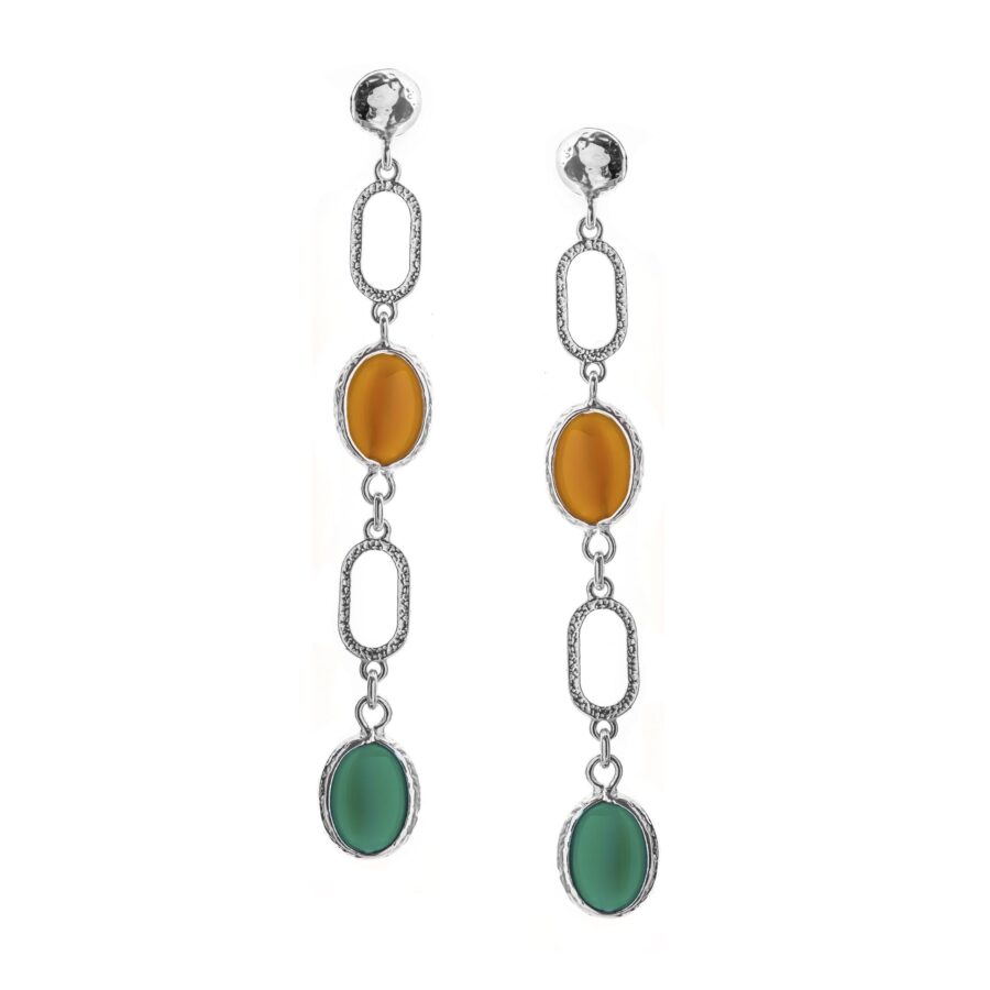 Euforia - orecchini in argento naturale e pietre