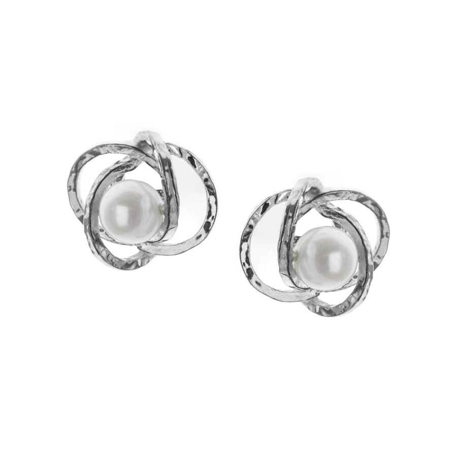Pura - orecchini in argento naturale e perle