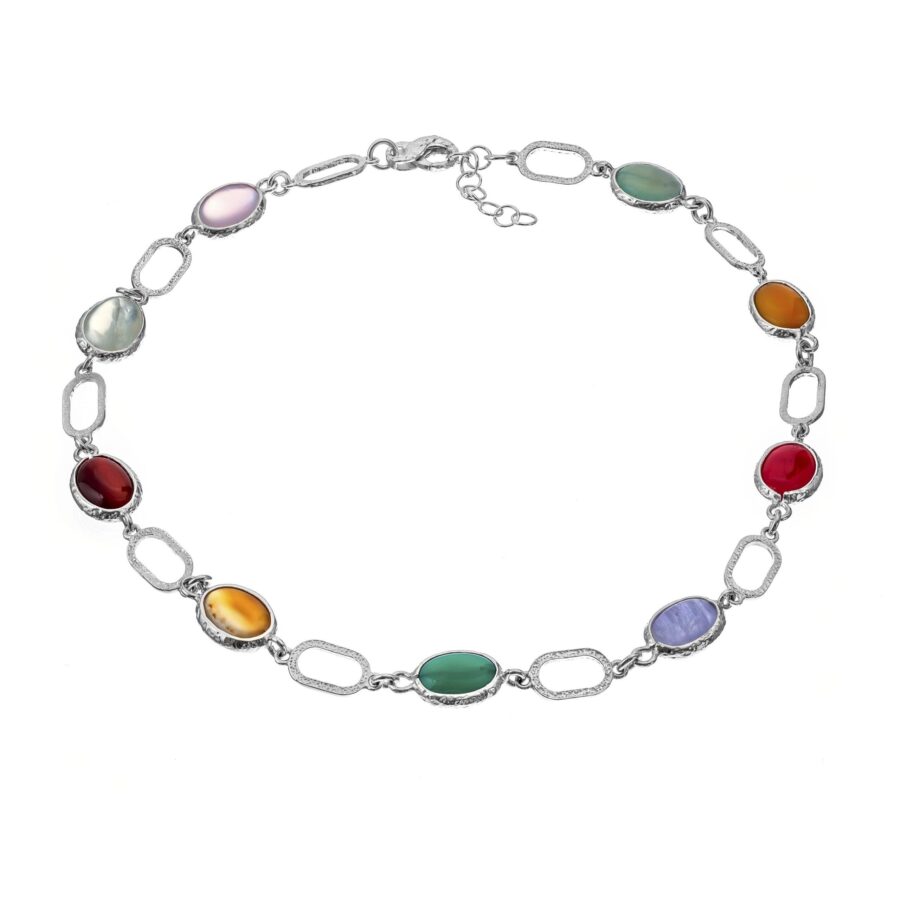 Euforia - collana in argento naturale e pietre