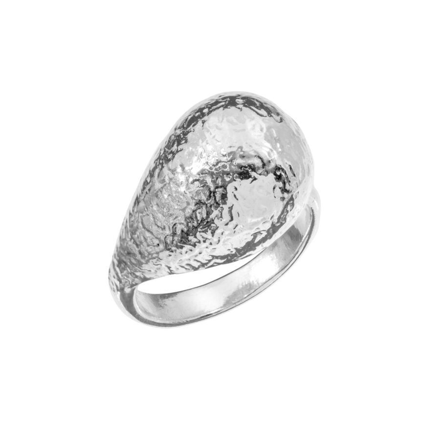 Sand - anello in argento naturale