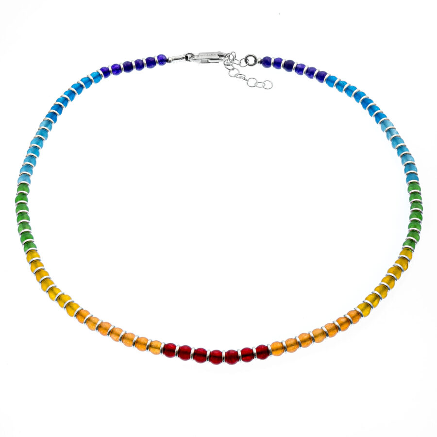 Armonia - collana in argento naturale e pietre