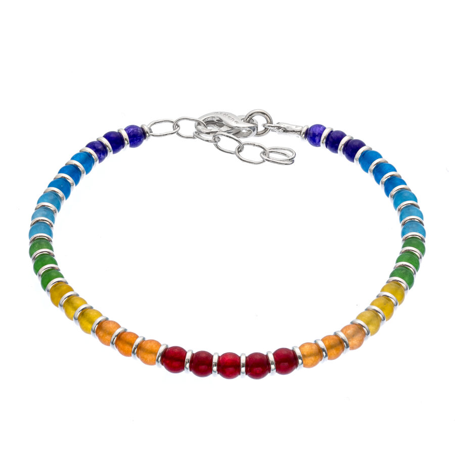 Armonia - bracciale in argento naturale e pietre