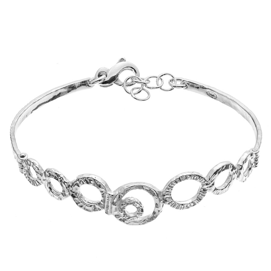 Clio - bracciale in argento naturale