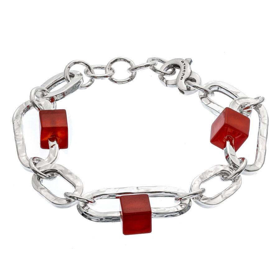 Helene - bracciale in argento naturale e pietre