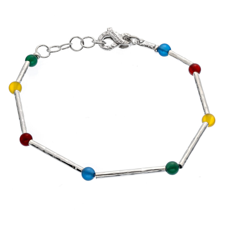 Miura - bracciale in argento naturale e pietre