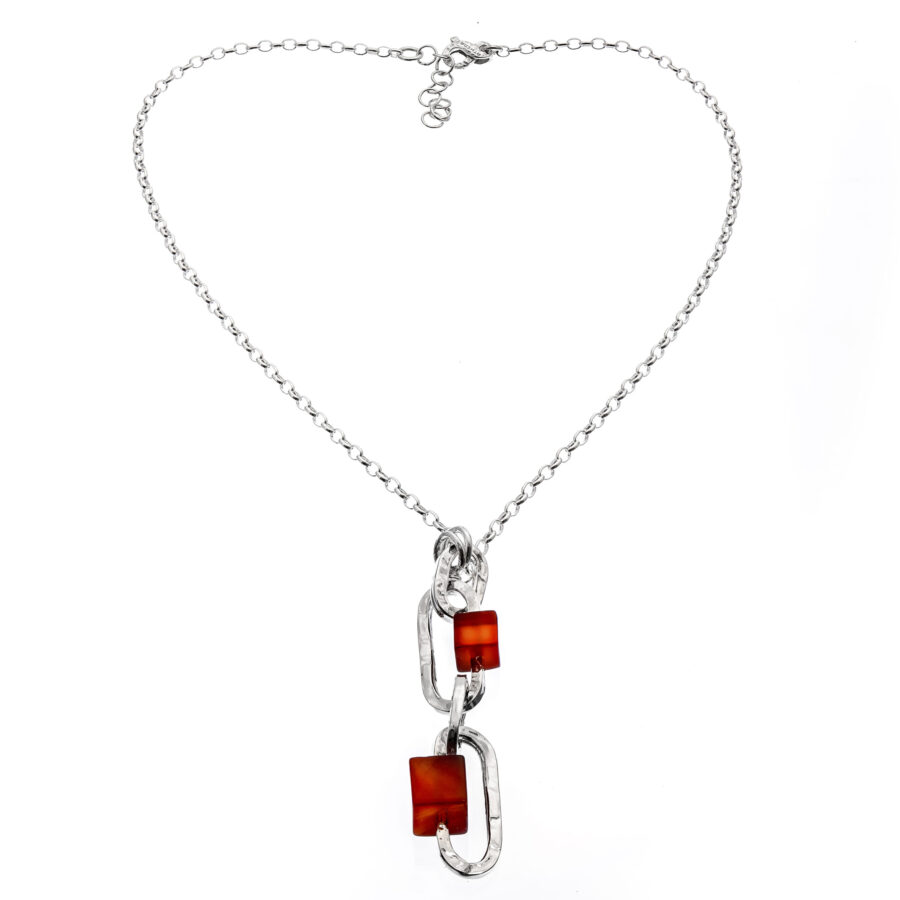 Helene - collana in argento naturale e pietre