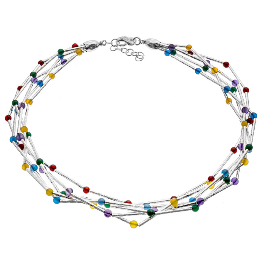 Miura - collana in argento naturale e pietre
