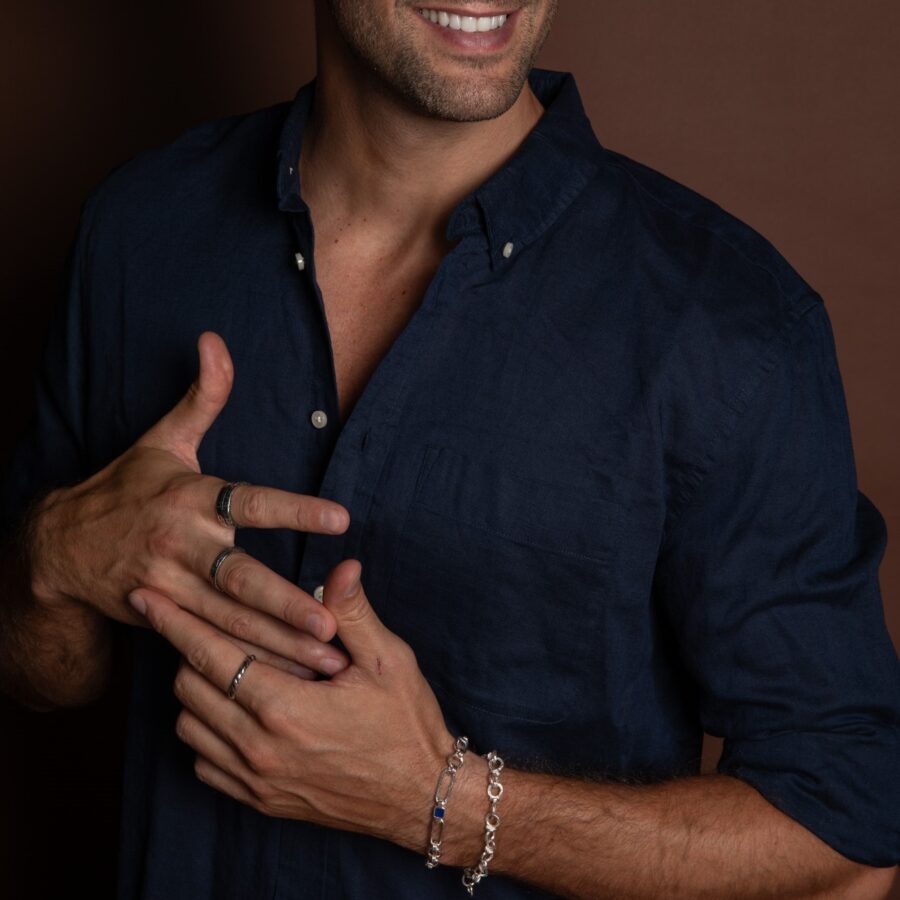 Soulman - bracciale in argento naturale e smalto - immagine 2