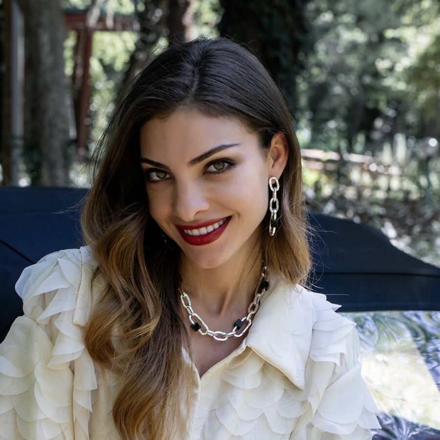Helene - collana in argento naturale e pietre - immagine 2
