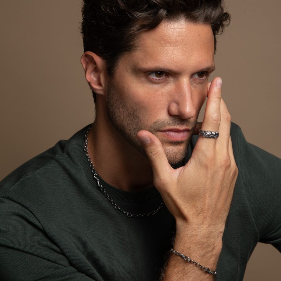 Soulman - anello uomo in argento brunito - immagine 2