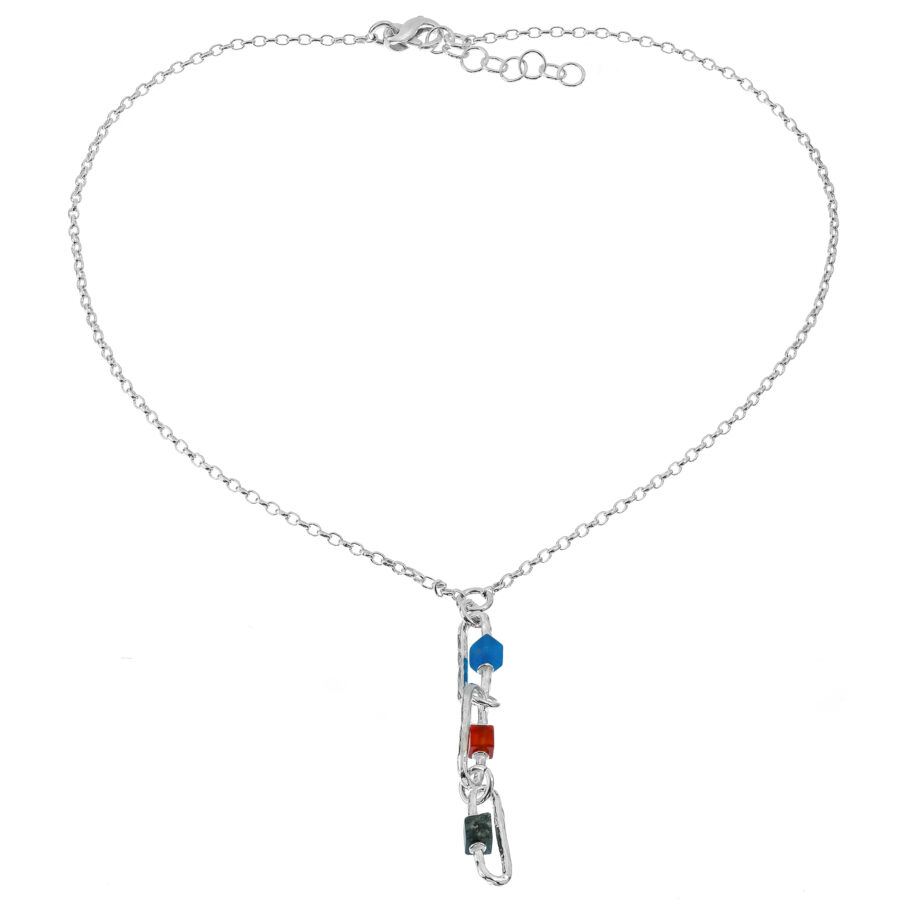 Nubra - collana in argento naturale e pietre