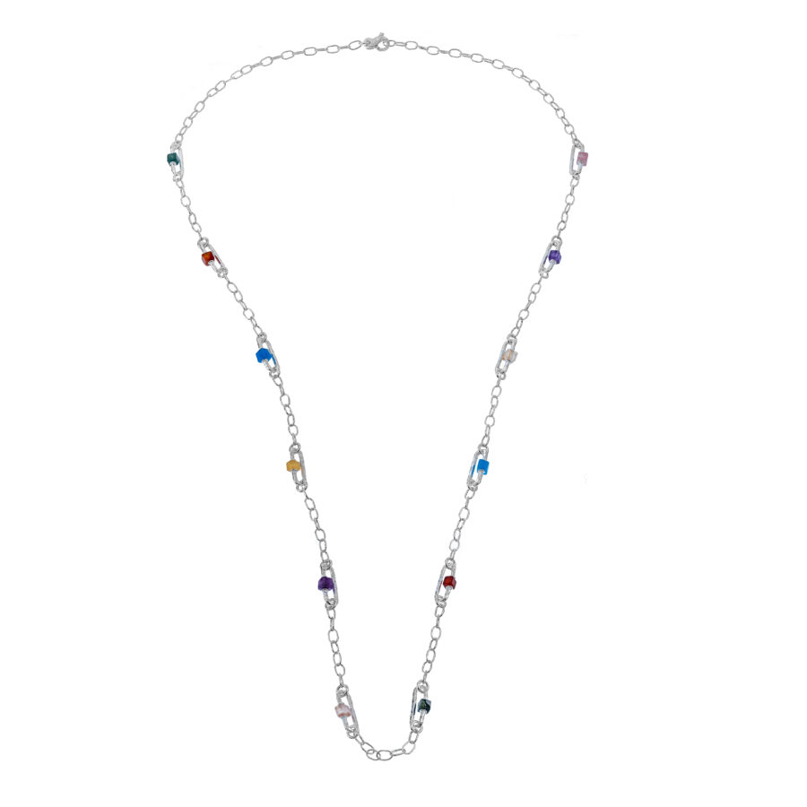 Nubra - collana in argento naturale e pietre
