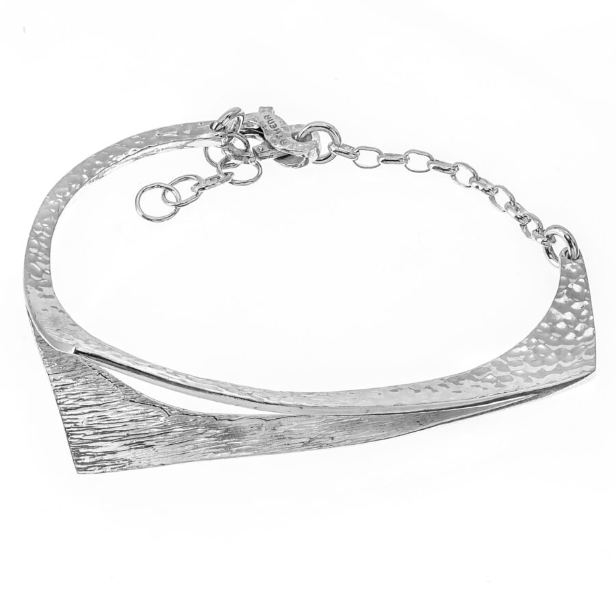 Horizon - bracciale in argento naturale