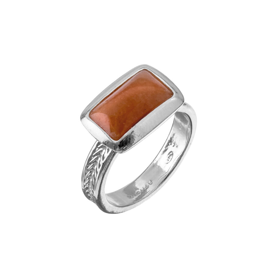 Nara - anello in argento naturale e pietre