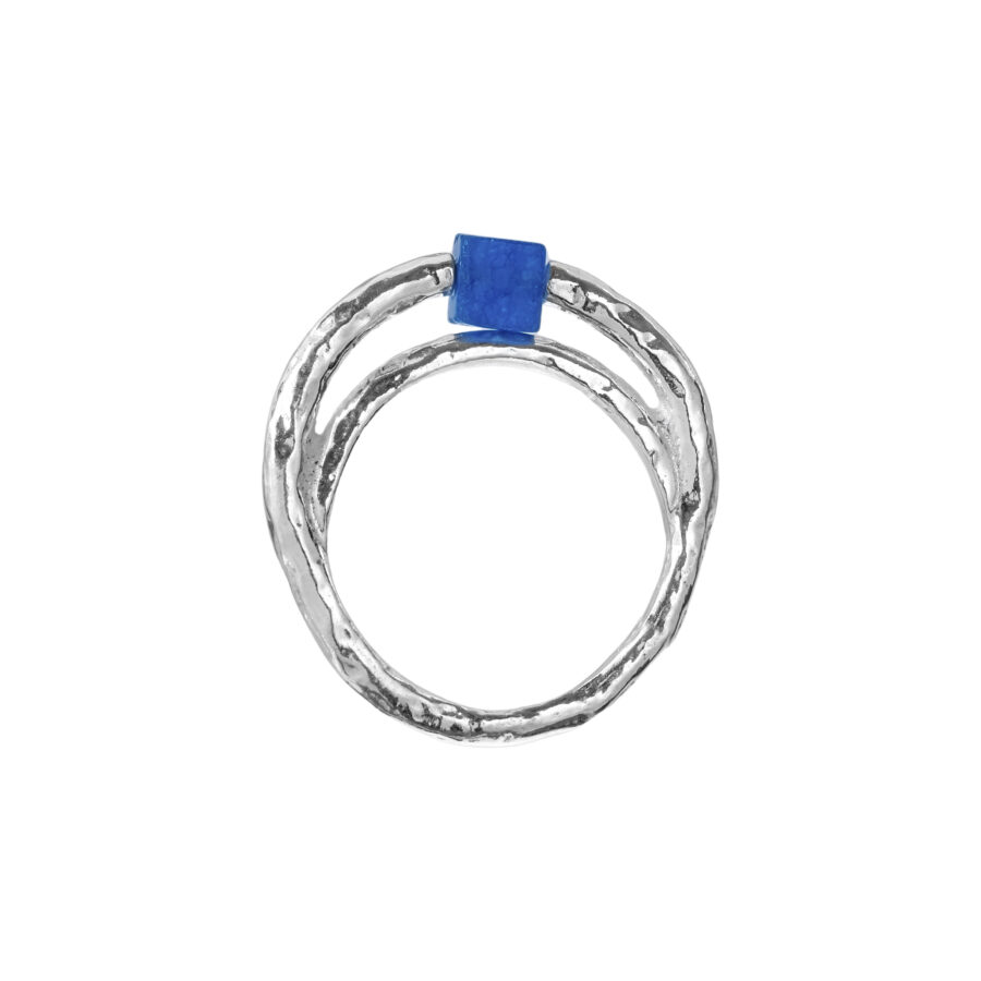 Esotica - anello in argento naturale e pietre