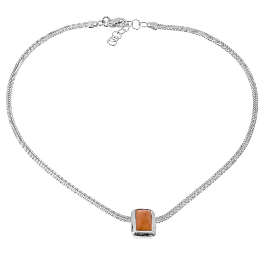 Nara - collana in argento naturale e pietre