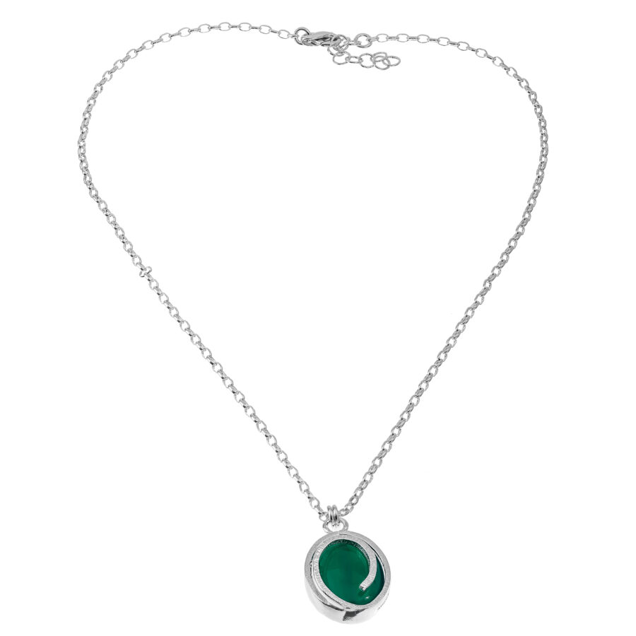 Oasi - collana in argento naturale e pietra