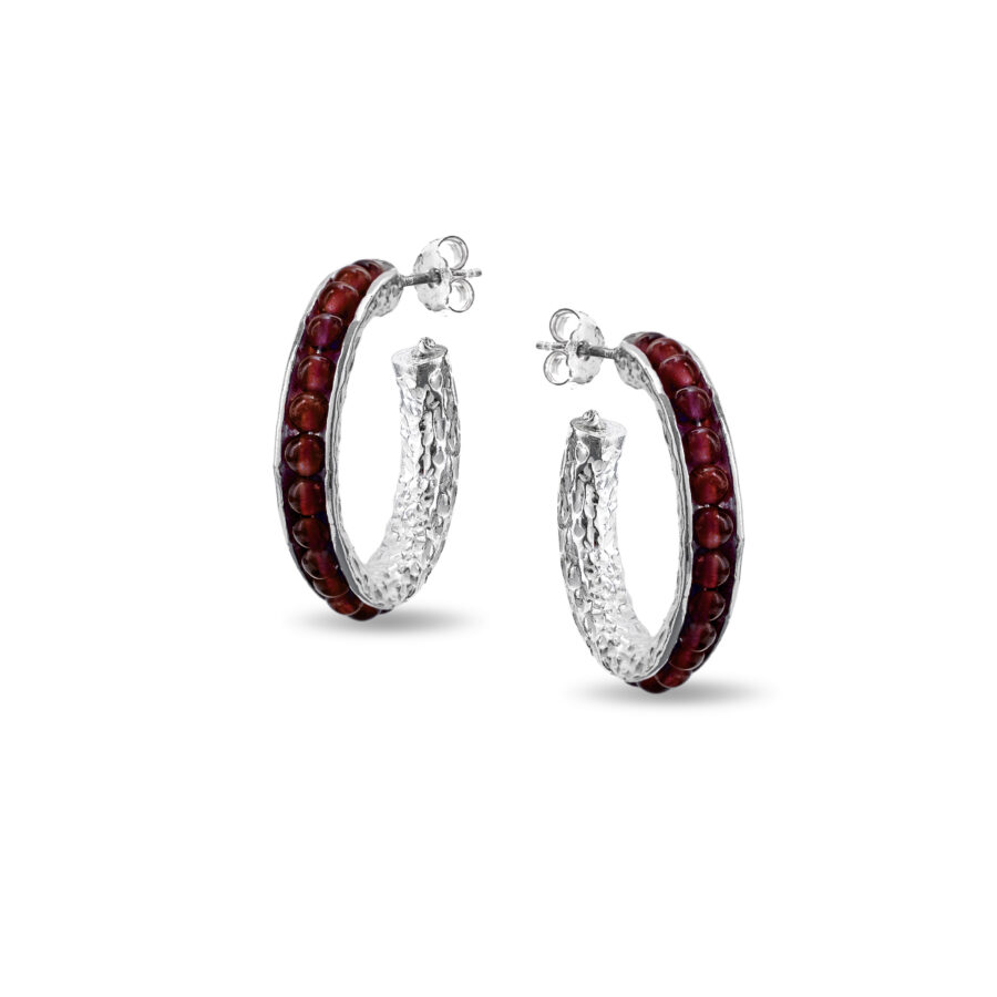 Agape - orecchini in argento naturale e pietre