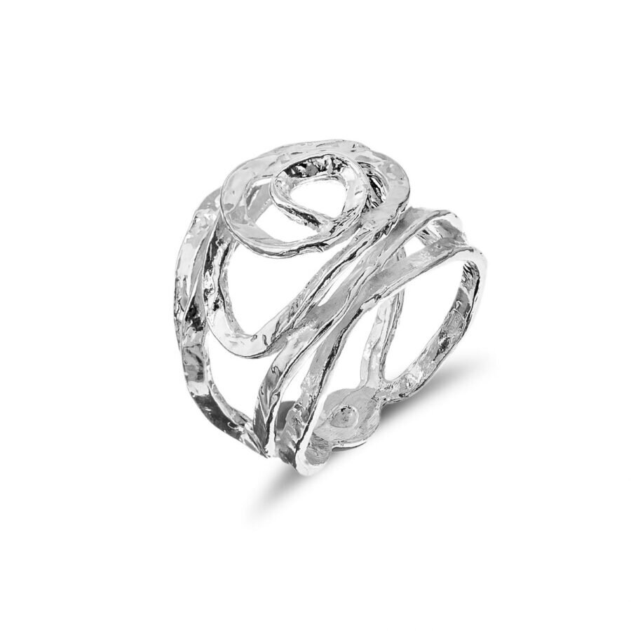 Tea - anello in argento naturale