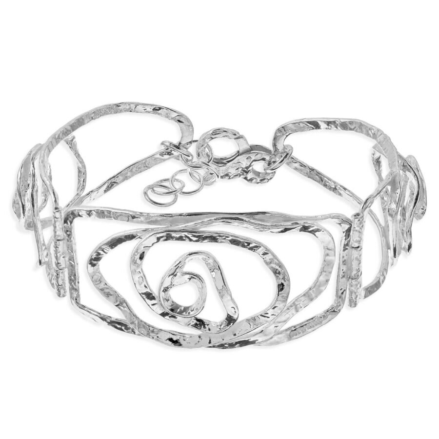 Tea - bracciale in argento naturale