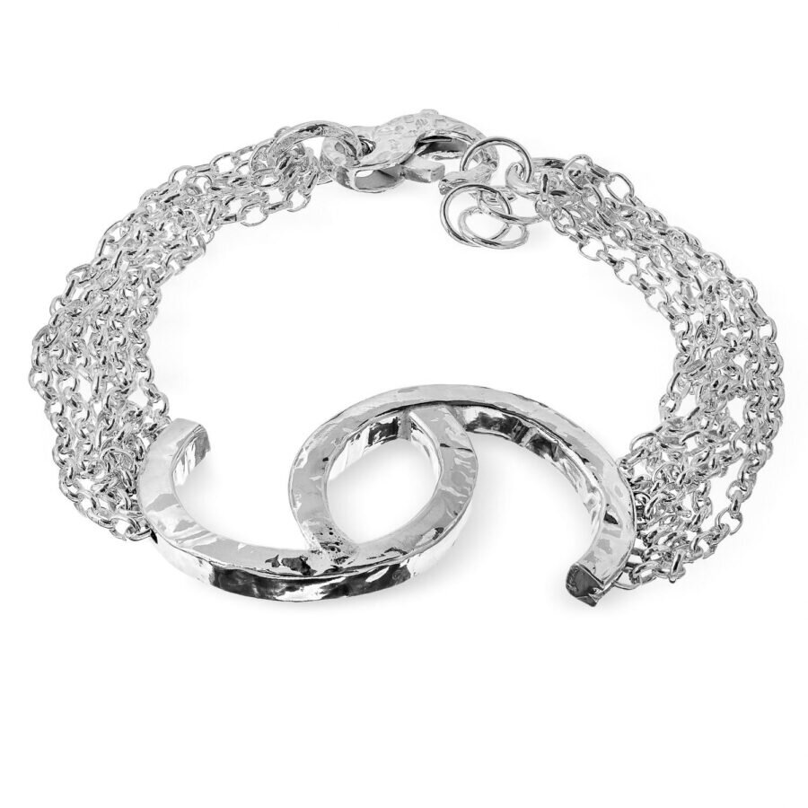 Dynamis - bracciale in argento naturale