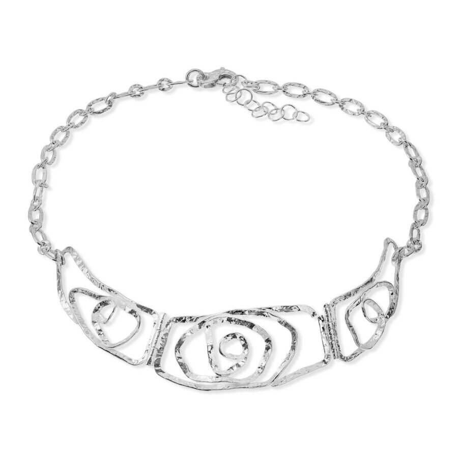 Tea - collana in argento naturale