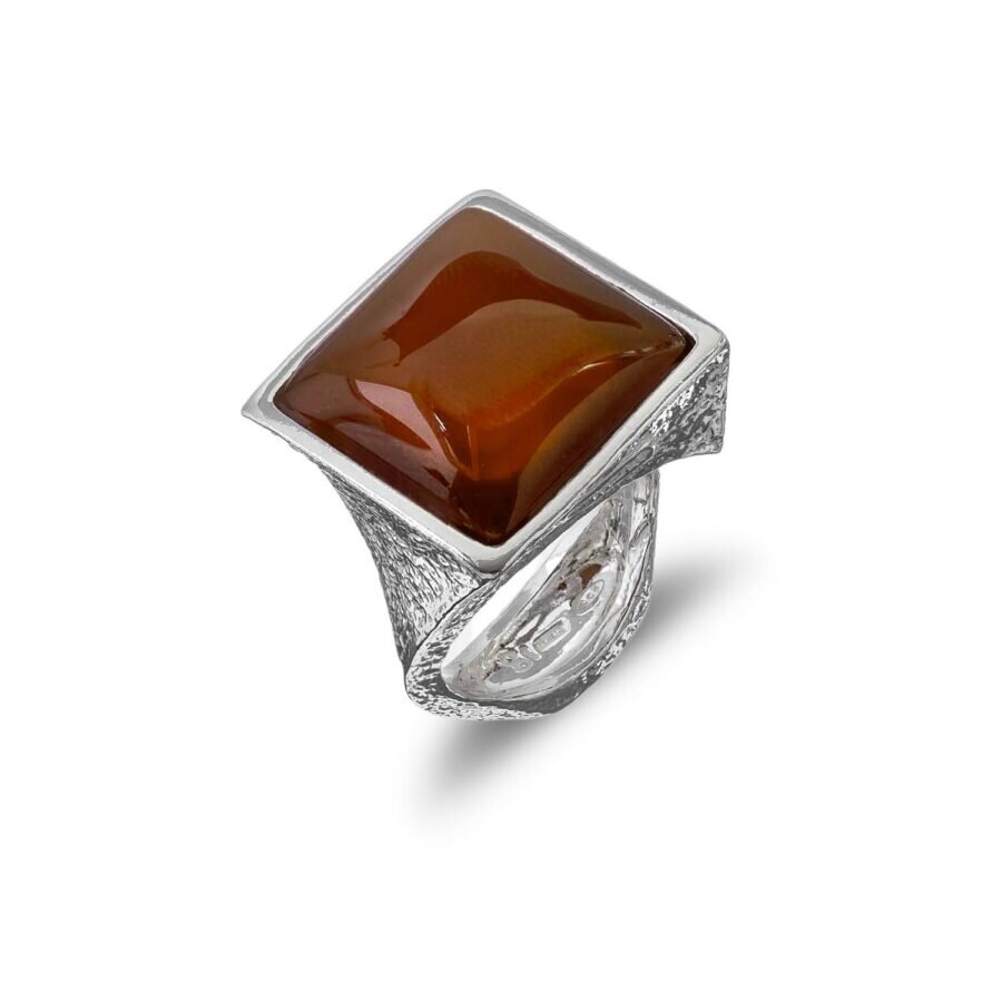 Petra - anello in argento naturale e pietra