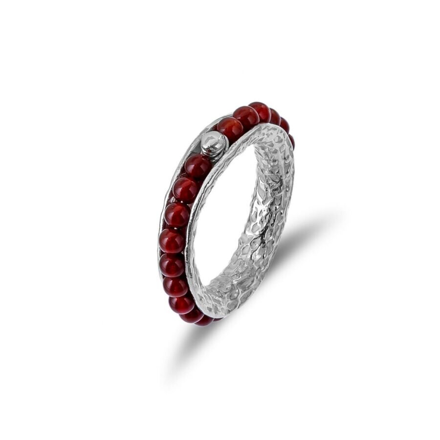 Agape - anello in argento naturale e pietre