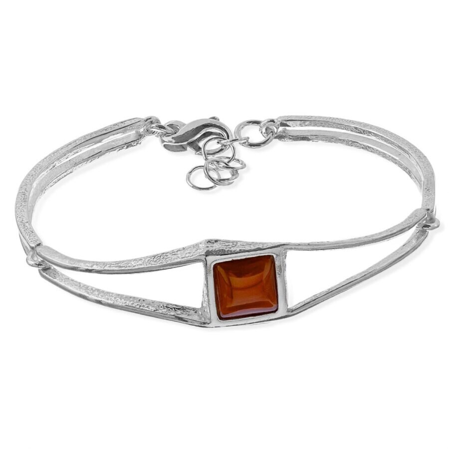 Petra - bracciale in argento naturale e pietra