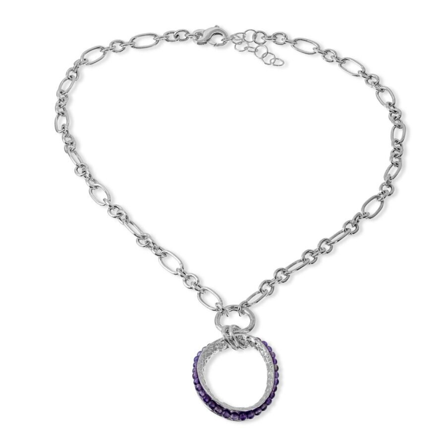 Venere - collana in argento naturale e pietre