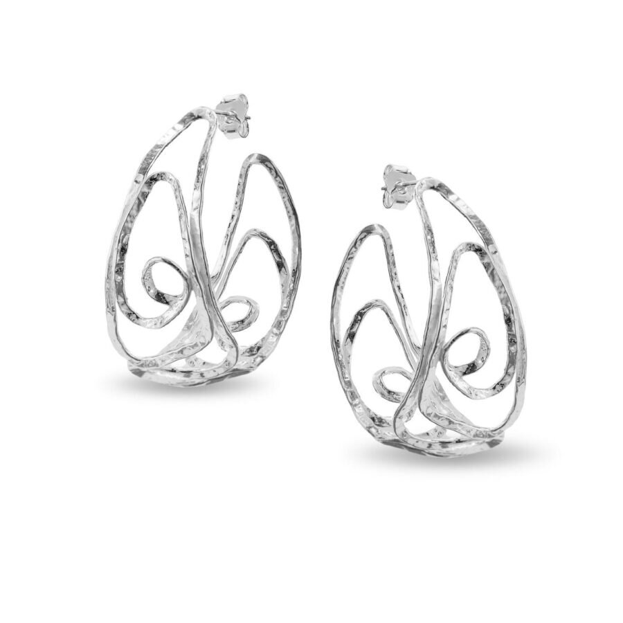 Tea - orecchini in argento naturale